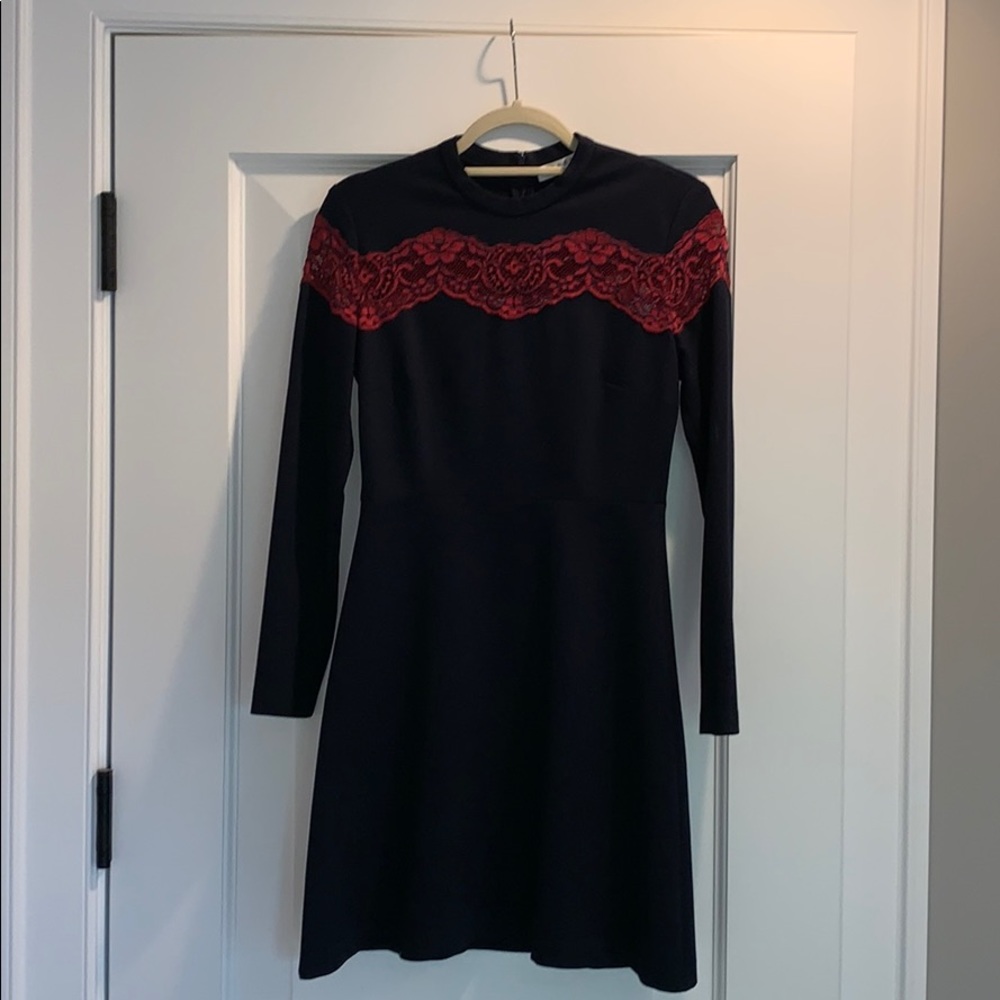 SANDRO • NAVY BLUE JAISY DRESS •